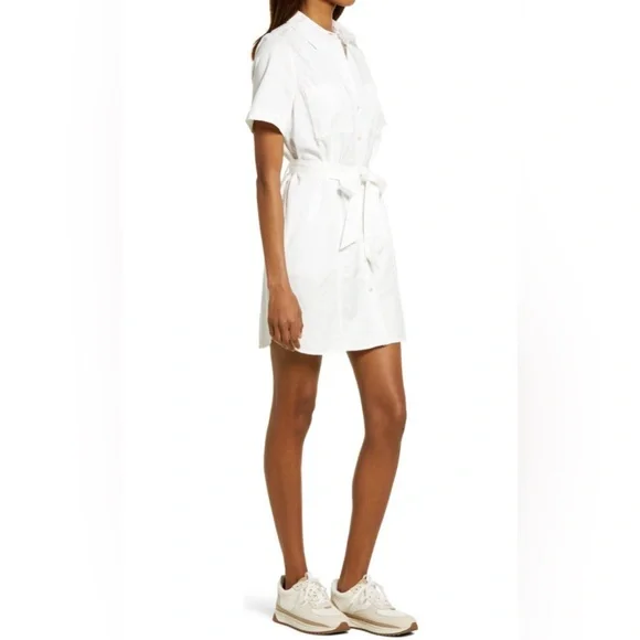 Madewell Courier Seamed Denim Tie Waist Shirtdress - Picture 3 of 7